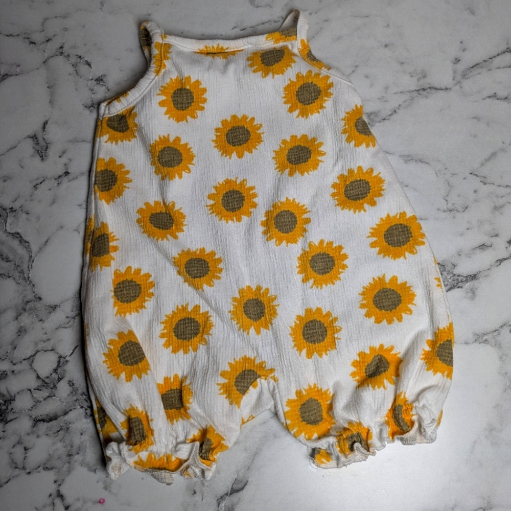 Sunflower Print‎ Baby Romper